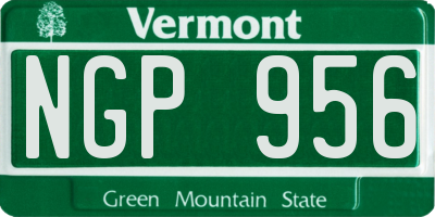 VT license plate NGP956