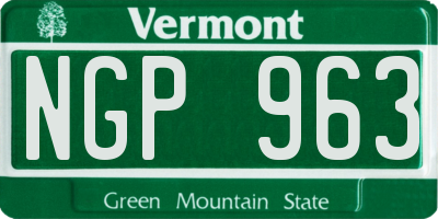 VT license plate NGP963