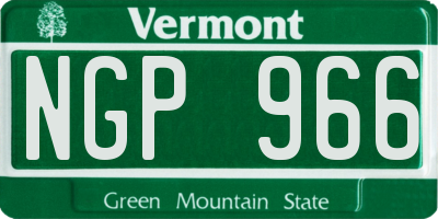 VT license plate NGP966