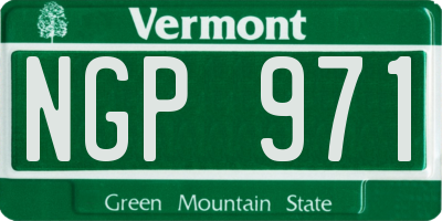 VT license plate NGP971