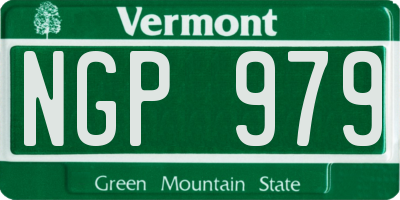 VT license plate NGP979