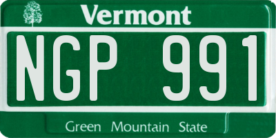 VT license plate NGP991