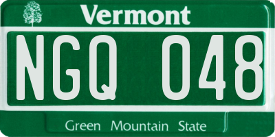 VT license plate NGQ048