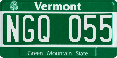 VT license plate NGQ055