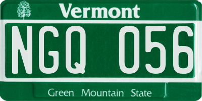 VT license plate NGQ056