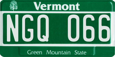 VT license plate NGQ066