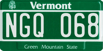 VT license plate NGQ068