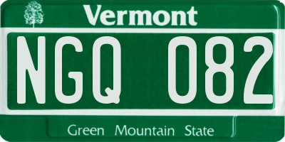 VT license plate NGQ082