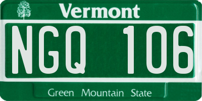 VT license plate NGQ106