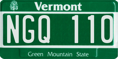 VT license plate NGQ110