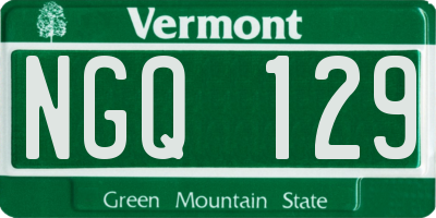 VT license plate NGQ129