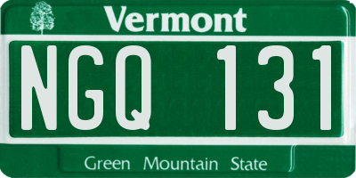 VT license plate NGQ131