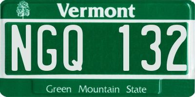 VT license plate NGQ132