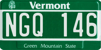 VT license plate NGQ146