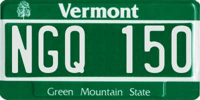 VT license plate NGQ150