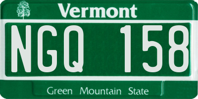 VT license plate NGQ158