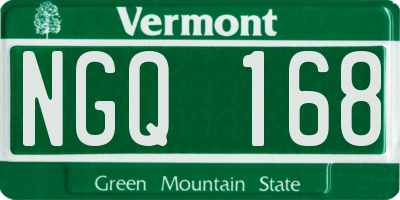 VT license plate NGQ168