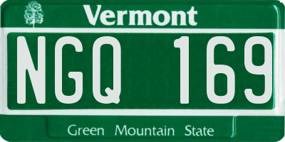 VT license plate NGQ169