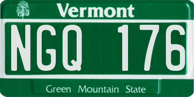 VT license plate NGQ176
