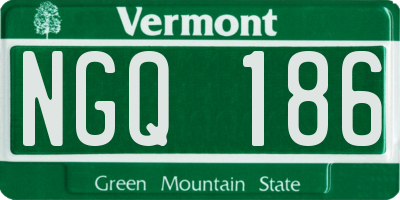 VT license plate NGQ186