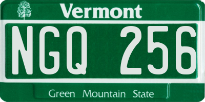 VT license plate NGQ256