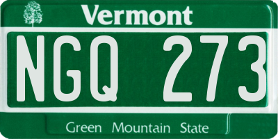 VT license plate NGQ273