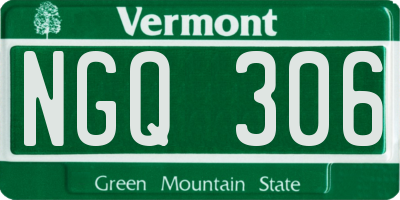 VT license plate NGQ306