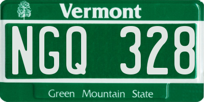 VT license plate NGQ328