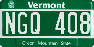 VT license plate NGQ408