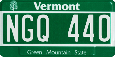 VT license plate NGQ440