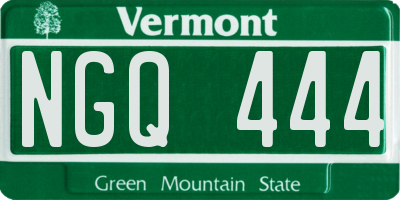 VT license plate NGQ444