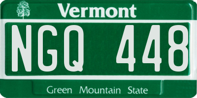 VT license plate NGQ448