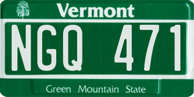 VT license plate NGQ471