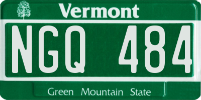 VT license plate NGQ484