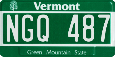 VT license plate NGQ487