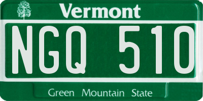 VT license plate NGQ510