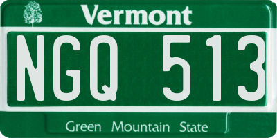 VT license plate NGQ513