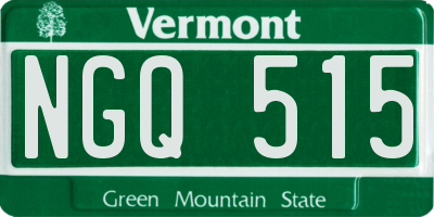 VT license plate NGQ515