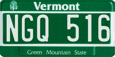 VT license plate NGQ516