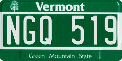 VT license plate NGQ519