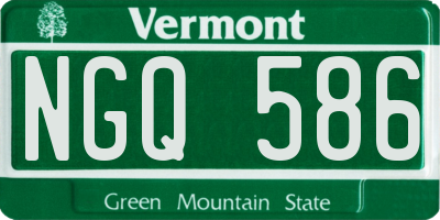 VT license plate NGQ586