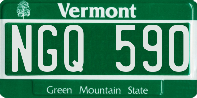 VT license plate NGQ590