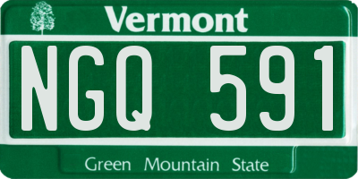 VT license plate NGQ591