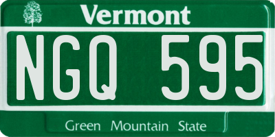 VT license plate NGQ595