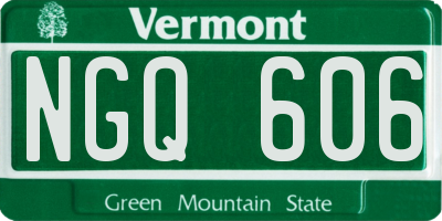 VT license plate NGQ606