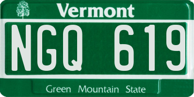 VT license plate NGQ619