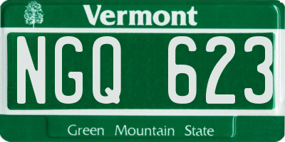 VT license plate NGQ623