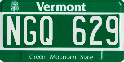 VT license plate NGQ629