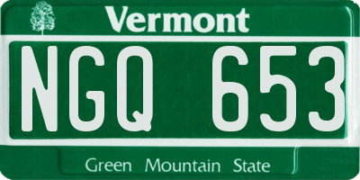 VT license plate NGQ653