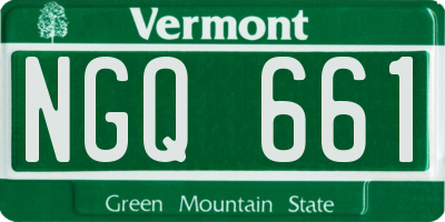 VT license plate NGQ661